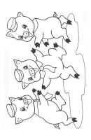De wolf en de drie biggetjes kleurplaat 4